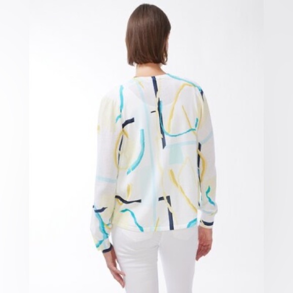 Chicos The Summer Romance Abstract Cardigan 2Xl - Picture 4 of 12